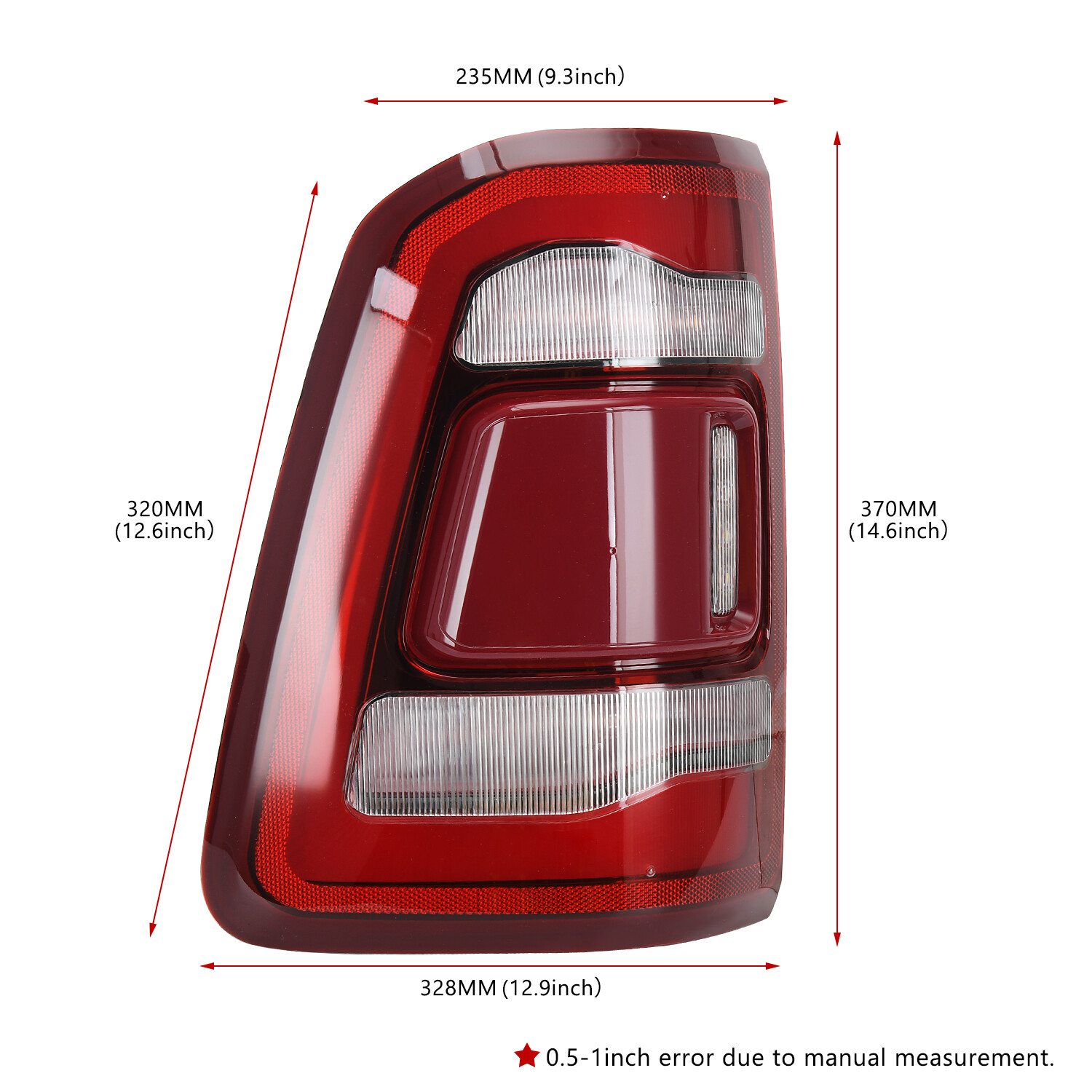 Left & Right LED Tail Light For 2019-2023 DODGE RAM 1500 w/ Blind Spot 2PCS