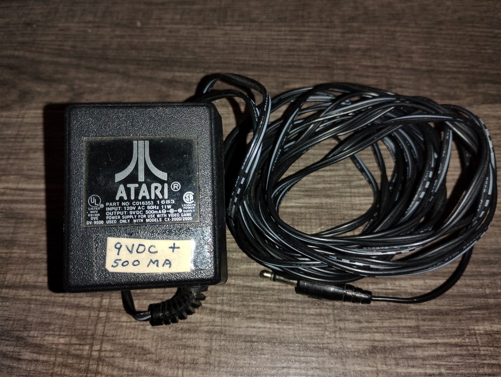 Genuine OEM Atari Power Supply Model C016353 for Atari 2600 System 9-Volt 0.5Amp