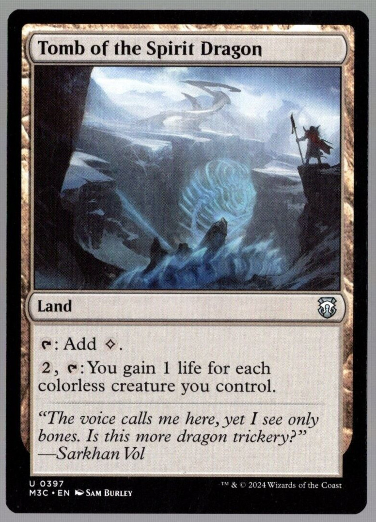 Tomb of the Spirit Dragon 0397 Non Foil Uncommon Modern Horizons 3 MTG Near Mint