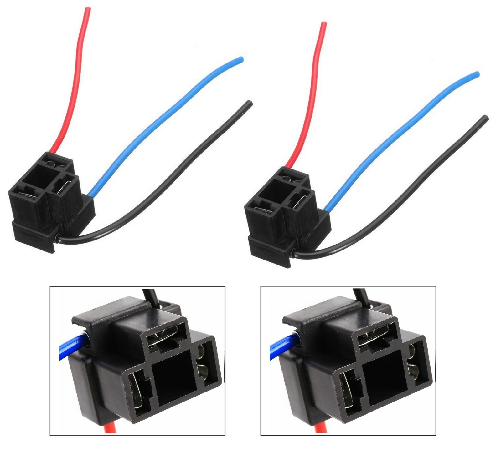 Wire Pigtail Female P A 9003 HB2 H4 Two Harness Head Light Bulb Wiring Plug Lamp