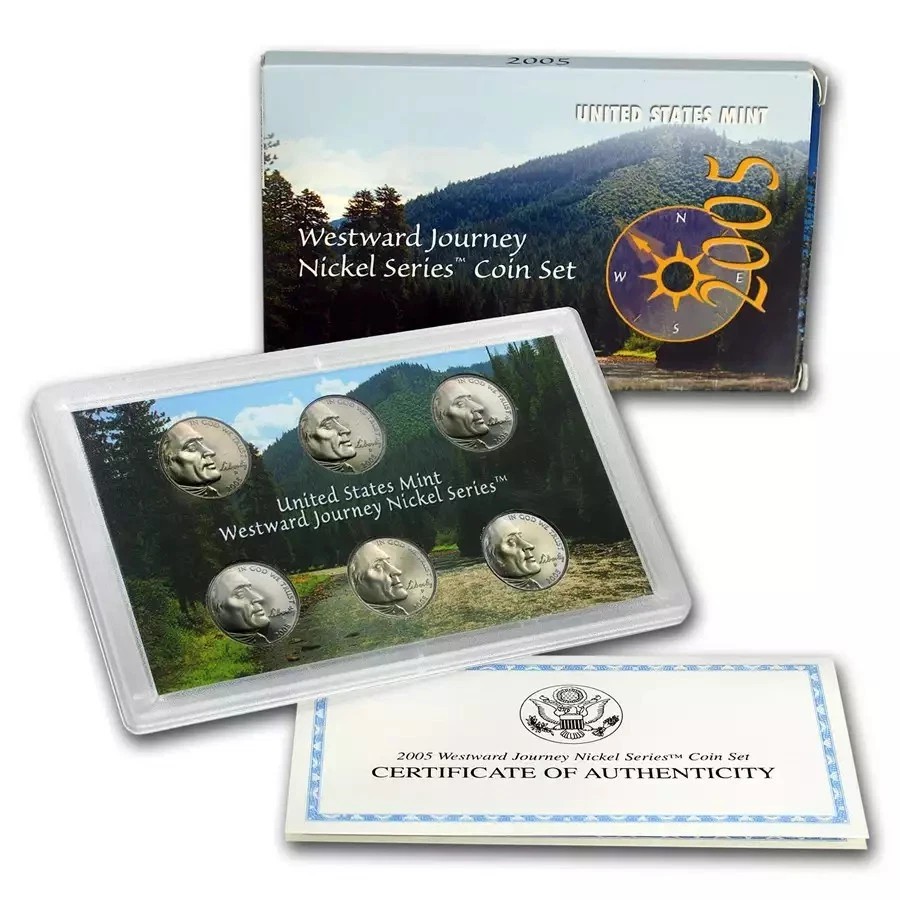 2005 Westward Journey Nickel Series ~ 6 Coin Proof UNC Set - Mint Box & COA