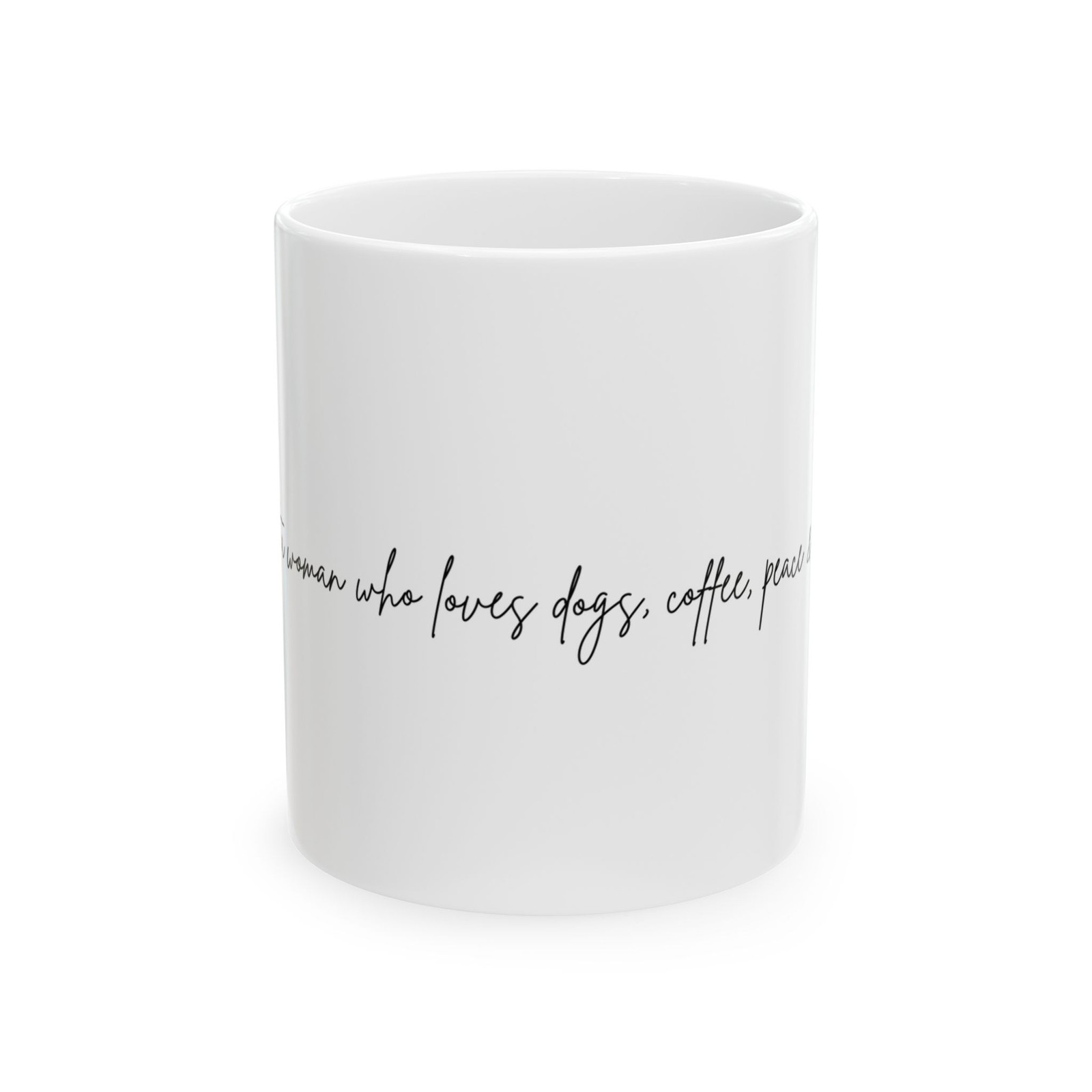 woman who loves dogs coffee peace | Mug