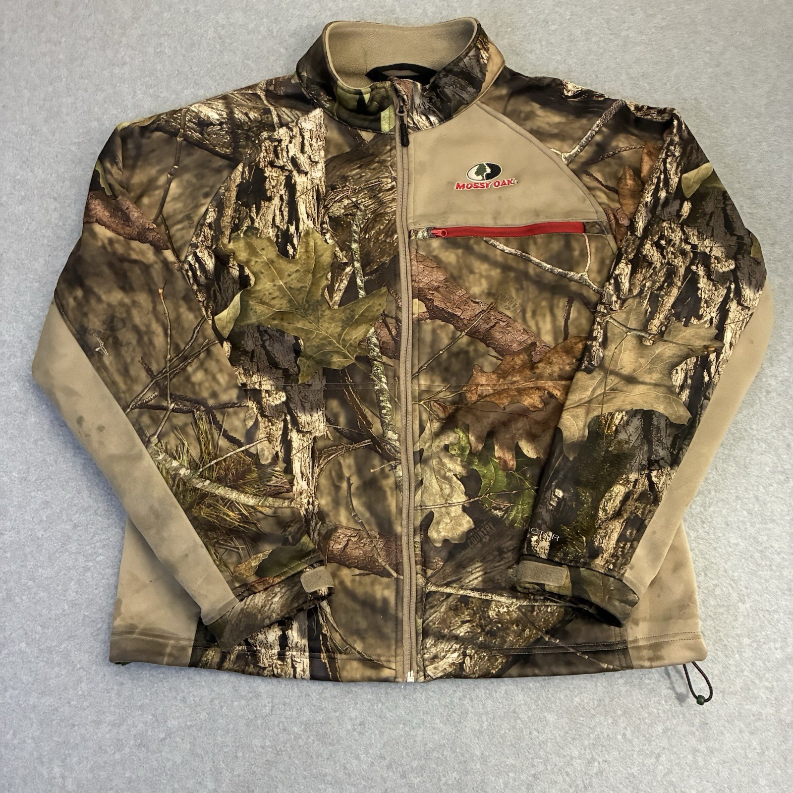 Men’s Mossy Oak Camo Hunting Jacket Fleece Lined Full Zip Size Large