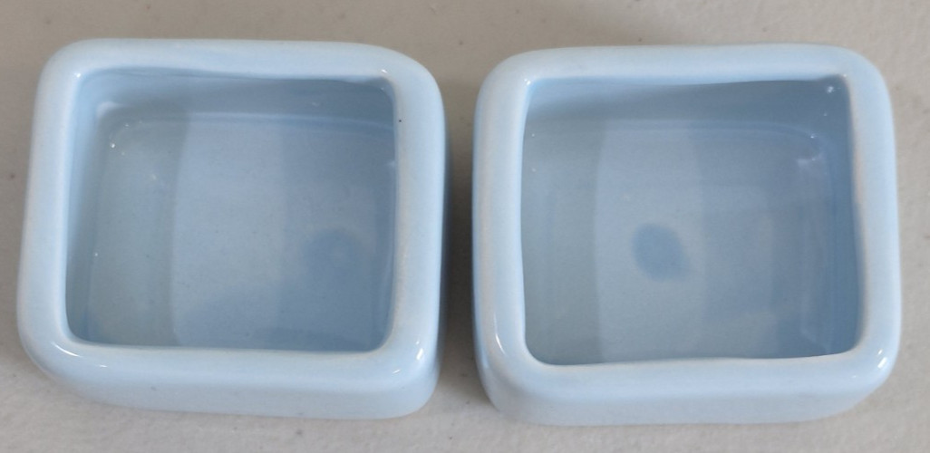 2 Ceramic Keepsake Boxes First Tooth First Curl 2"x1.75"