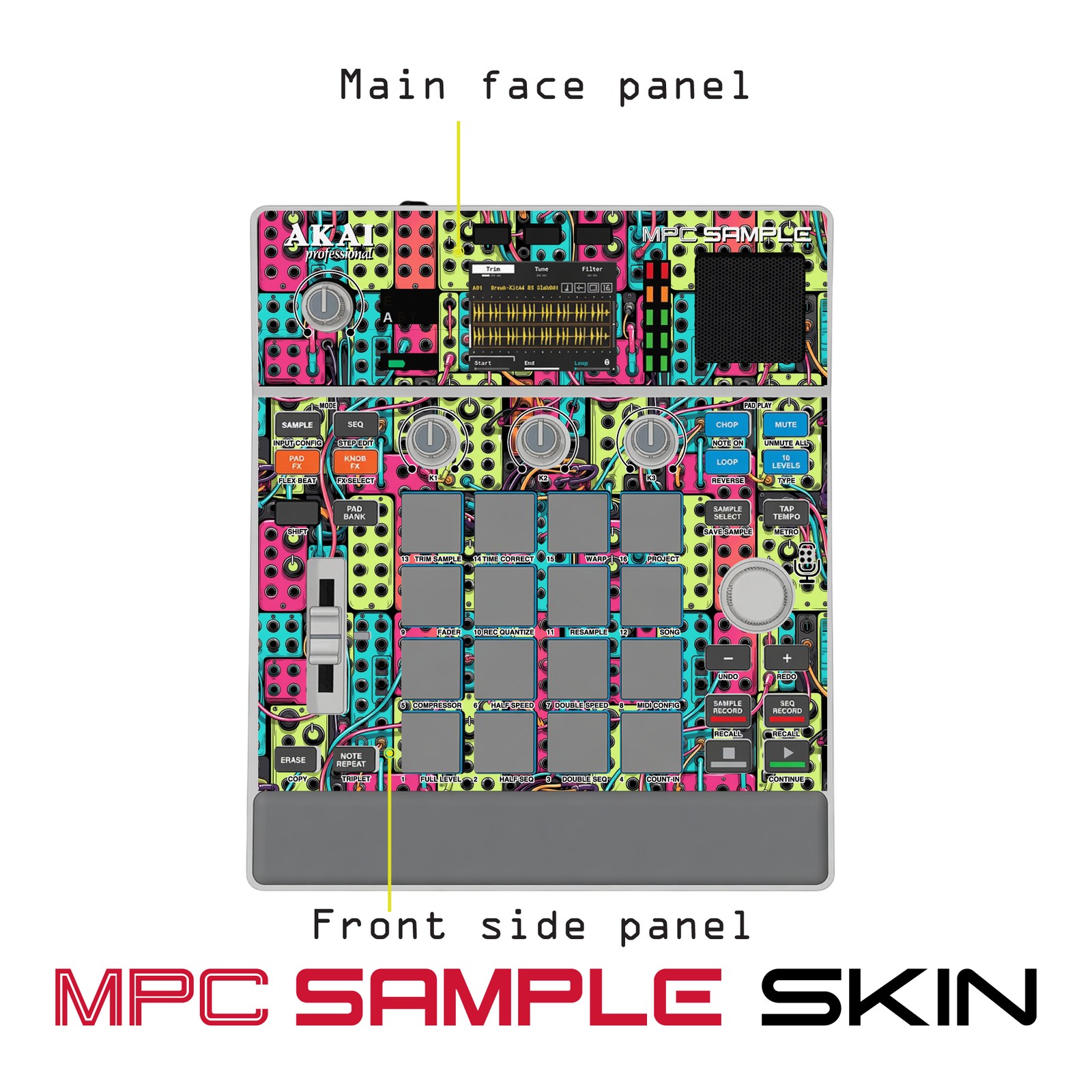 Akai MPC Sample Skin / electric neonpunk