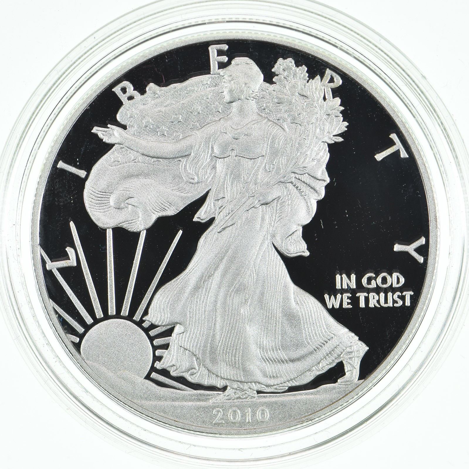 2010-W American Silver Eagle PROOF 1 Oz Silver - Coin & Box & COA