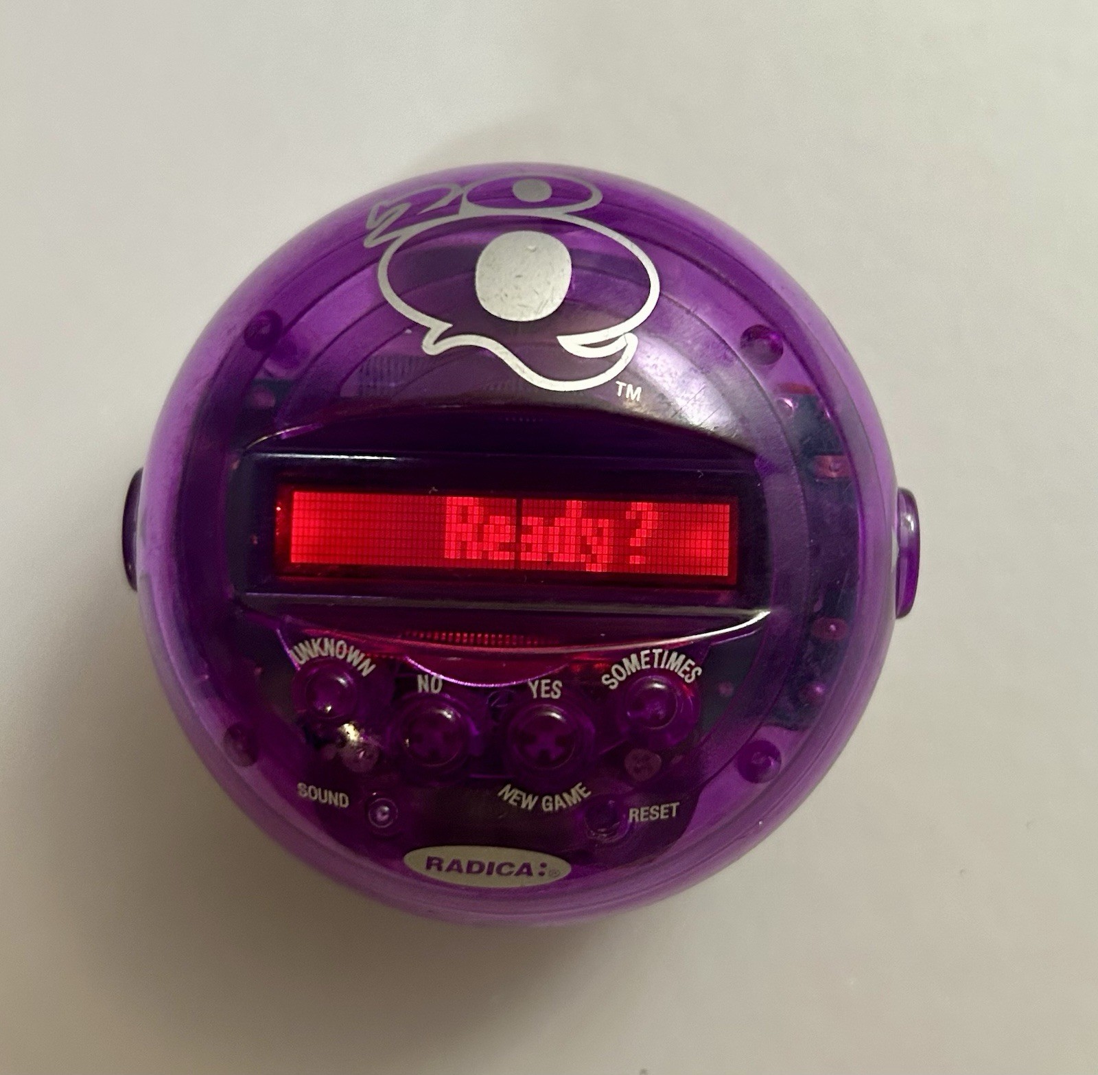 Radica 20Q 20 Questions Handheld Game Purple -No Sound-