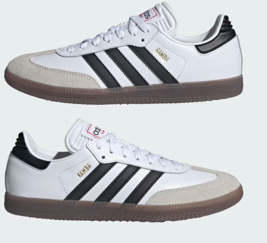 adidas Samba Women’s Indoor Soccer Shoes White Black Gum IH6001 Unisex NIB