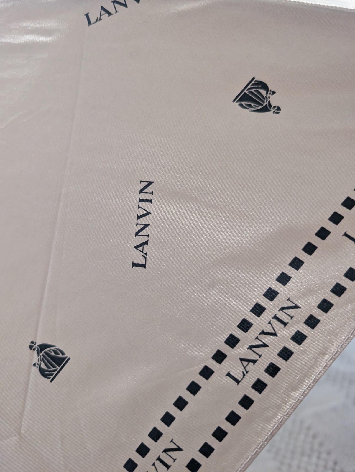 Vintage Lanvin Paris Emblem Print Folding Umbrella