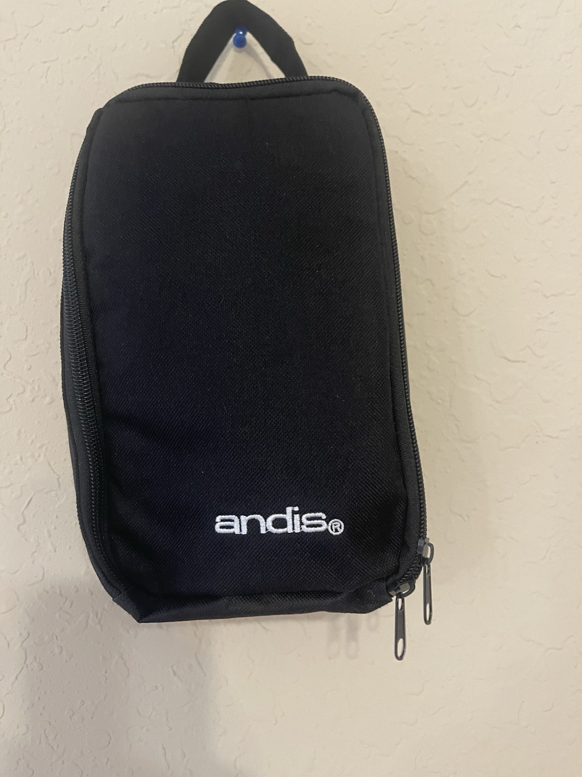 Andis Black Soft Zippered Storage Case Pouch with Handle