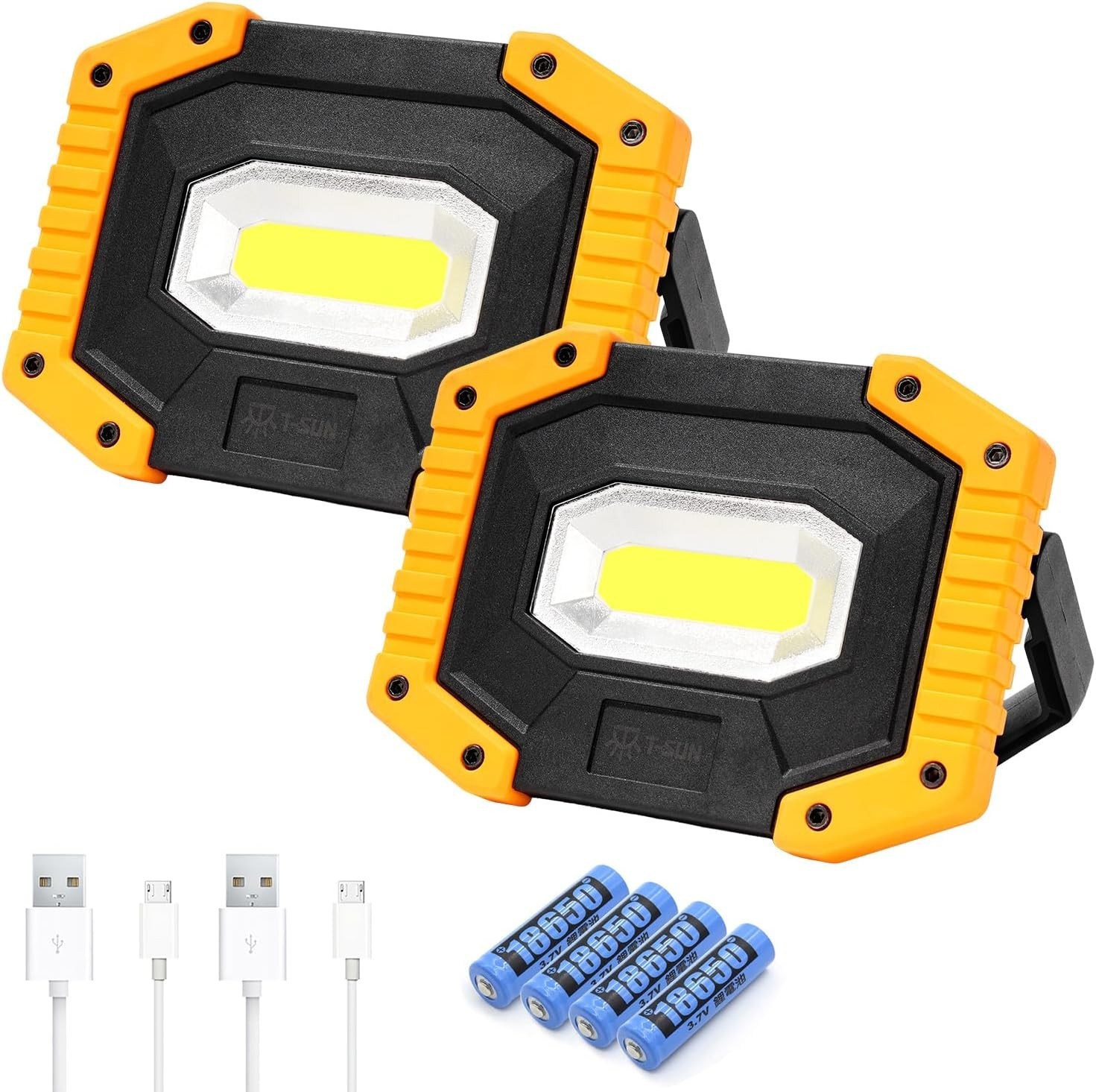 Luz de Trabajo LED Recargable Portatil e Impermeable con Soporte para Camping