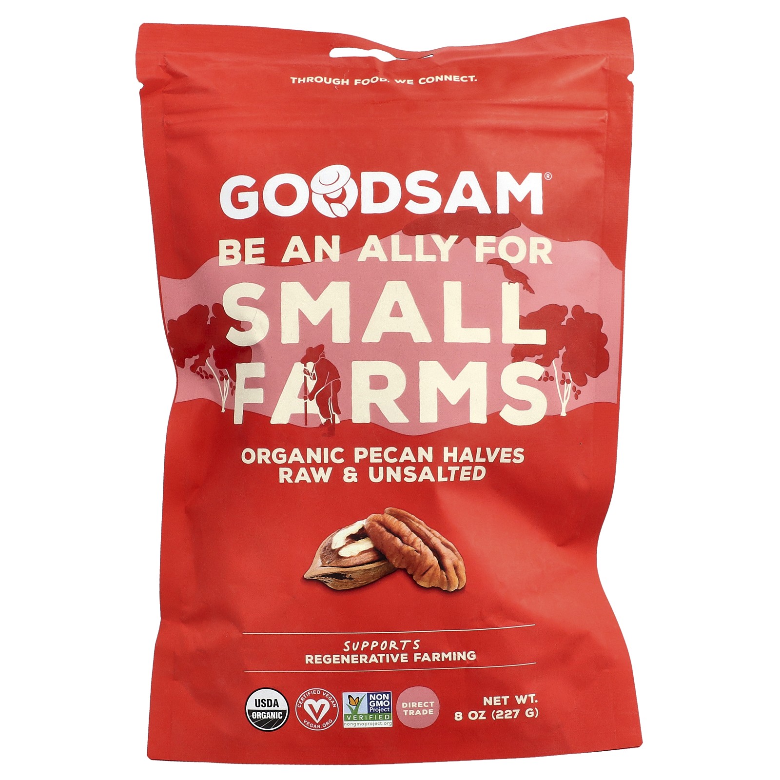 Organic Pecan Halves, Raw & Unsalted, 8 oz (227 g)
