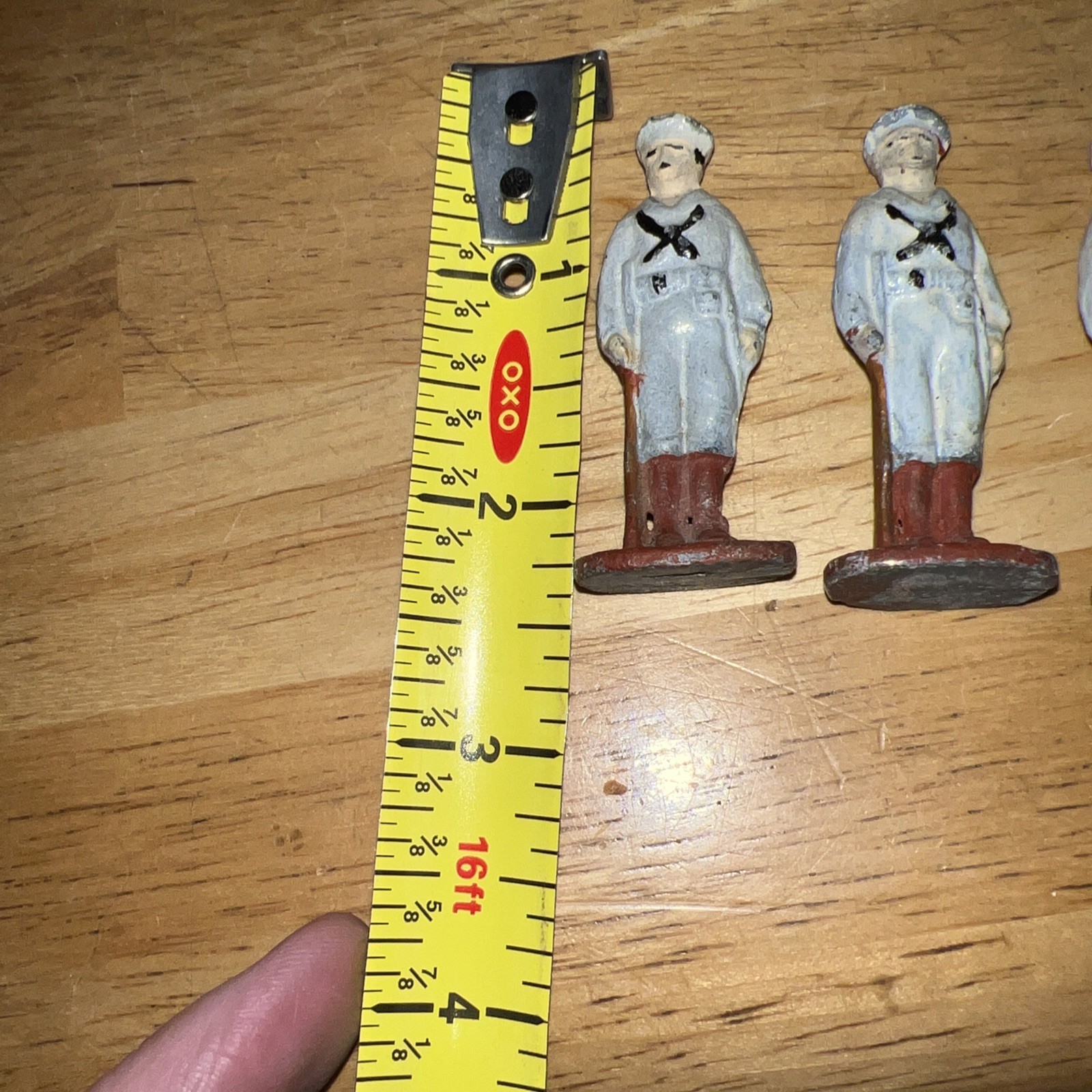 3 Vtg Die Cast Navy Sailor Mini Figures
