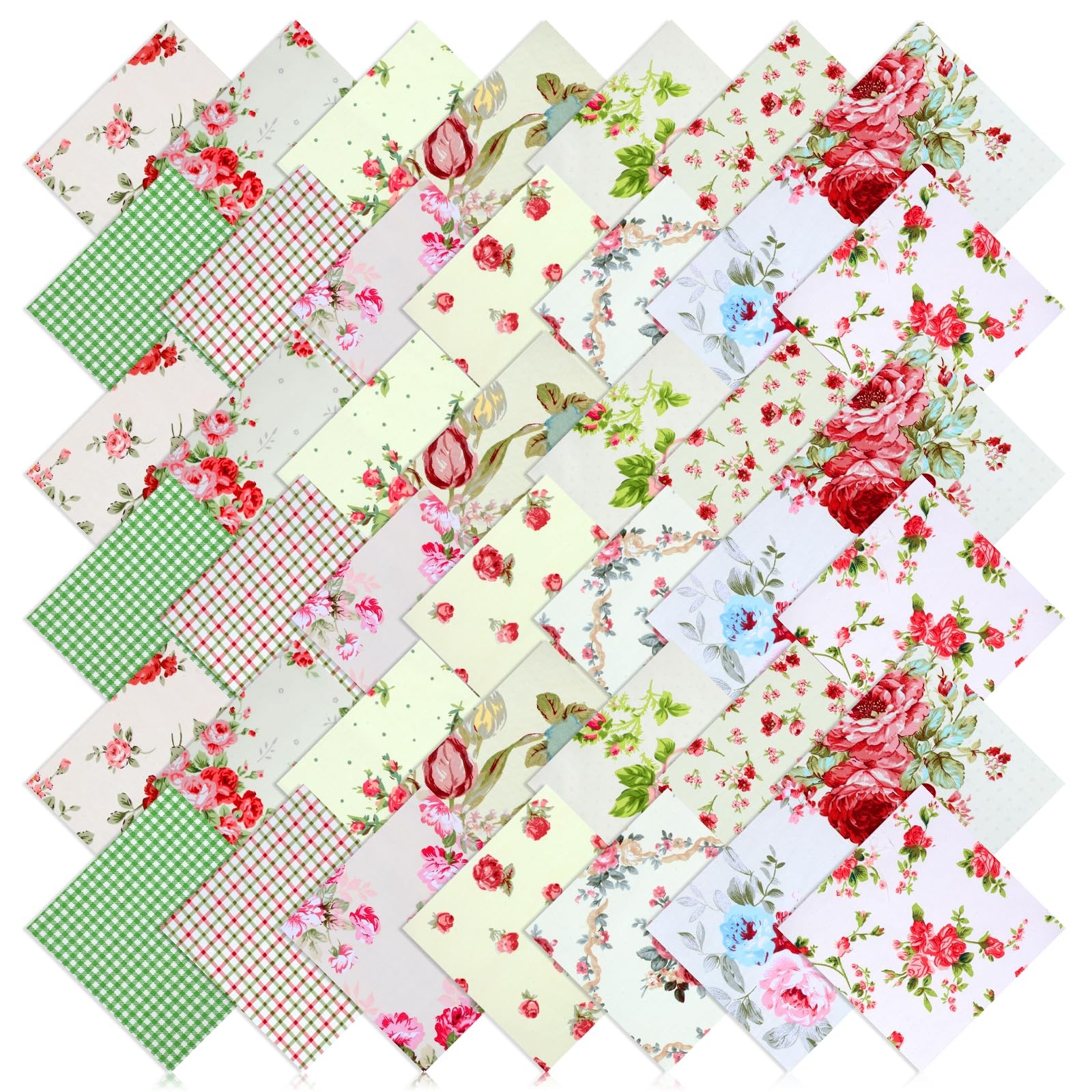 42 Pcs Charm Packs for Quilting, 5 x 5 5 x 5 inches (13 x 13 cm), Multicolor