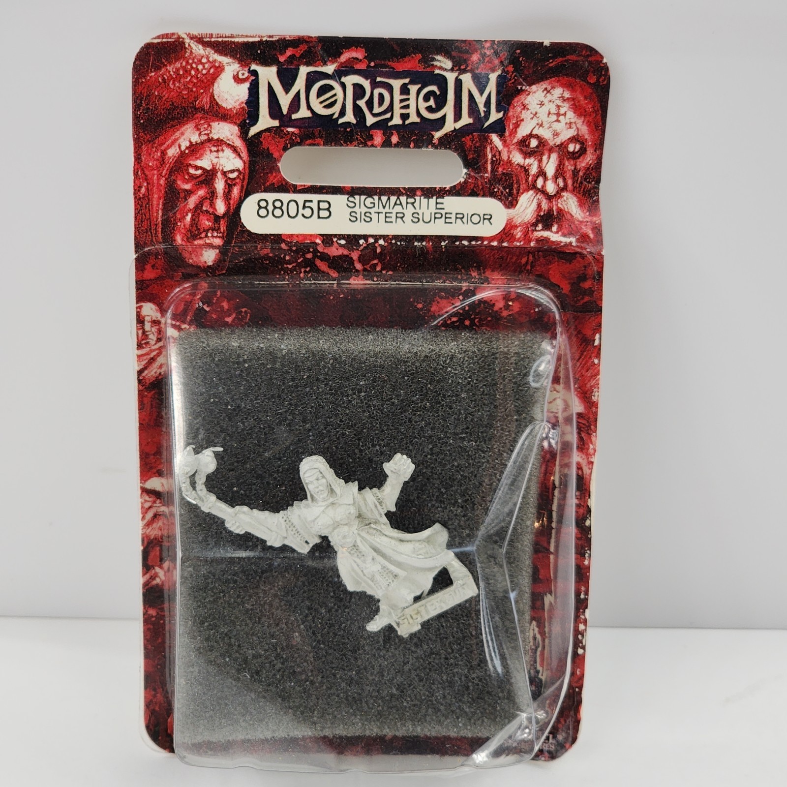 Vtg Warhammer Mordheim 8805B Sigmarite Sister Superior Blister Pack Metal New