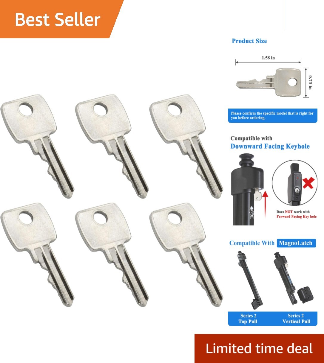 Essential 6 Keys for Magna Latch - Secure Your Pool & Yard Gates Effortlessly