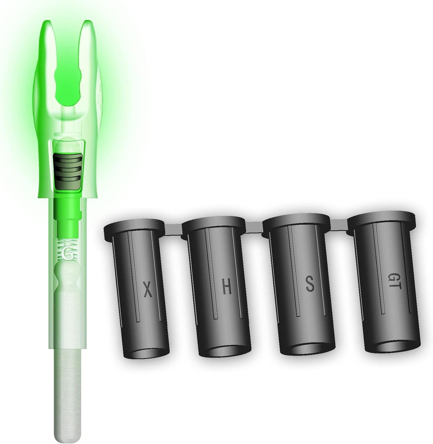 6PCS G Lighted Nocks for Arrows with .165 .204 .233 .244 .246 inside Diameter wi