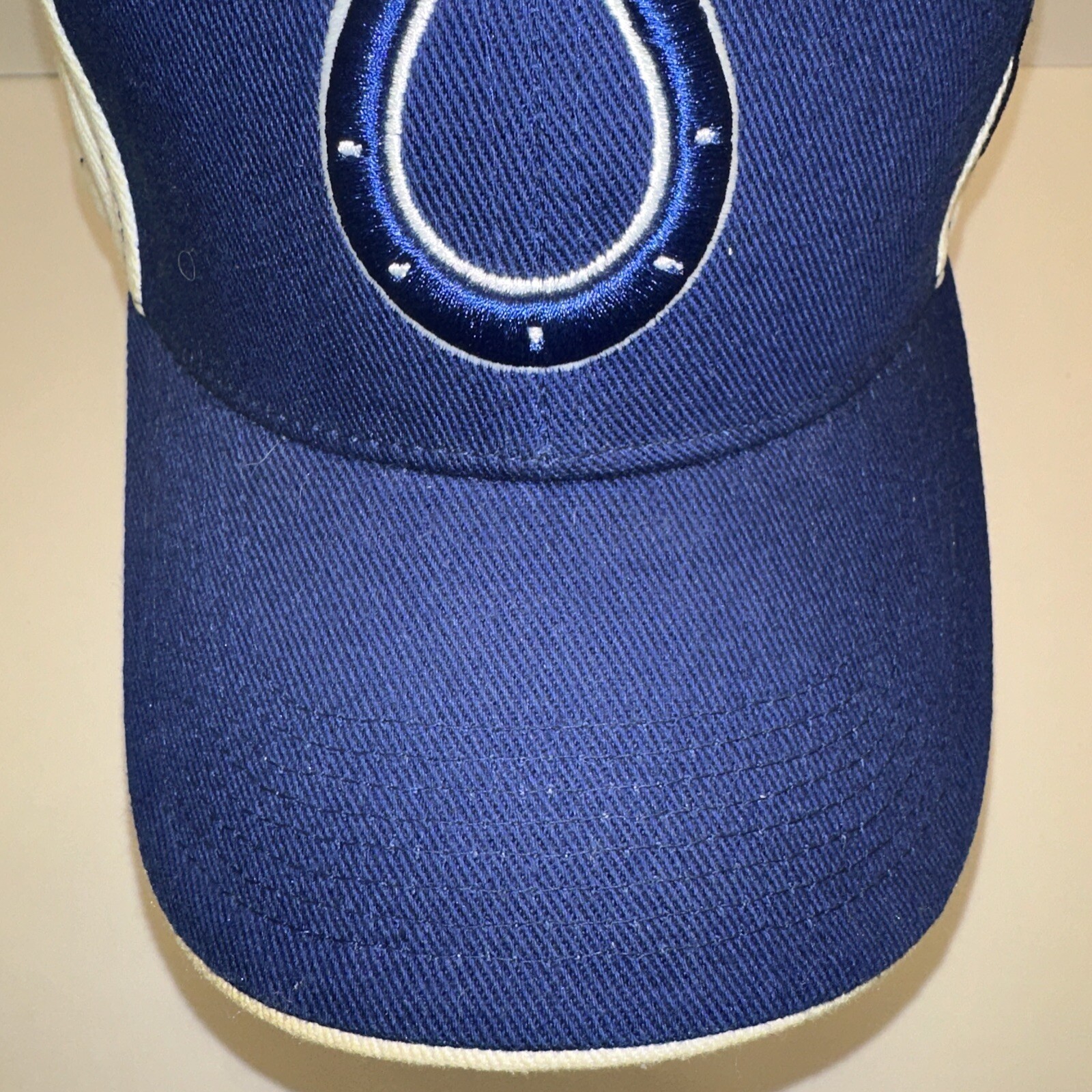 Indianapolis Colts Hat Navy Blue w White Accents Embroidered Horseshoe Hook Loop