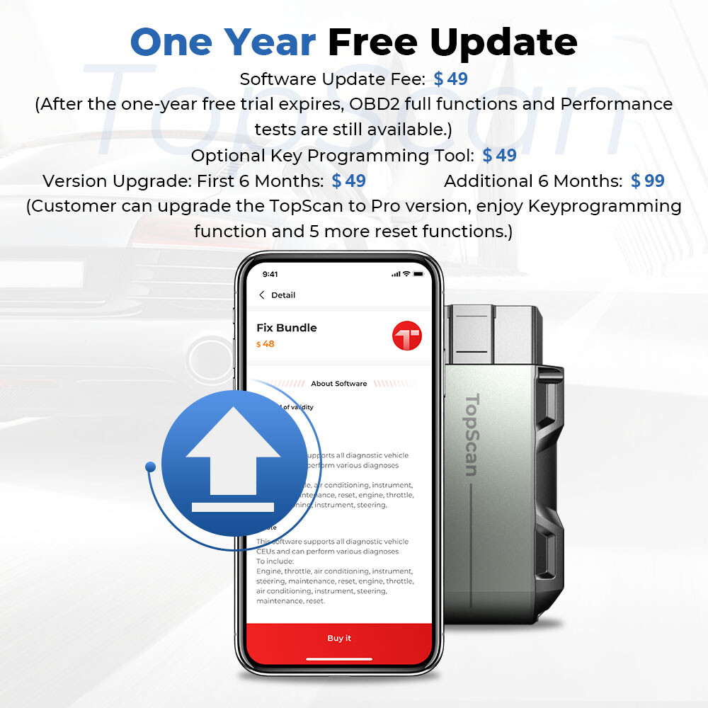 2026 TOPDON TopScan Bluetooth OBD2 Scanner Code Reader All System Car Diagnostic