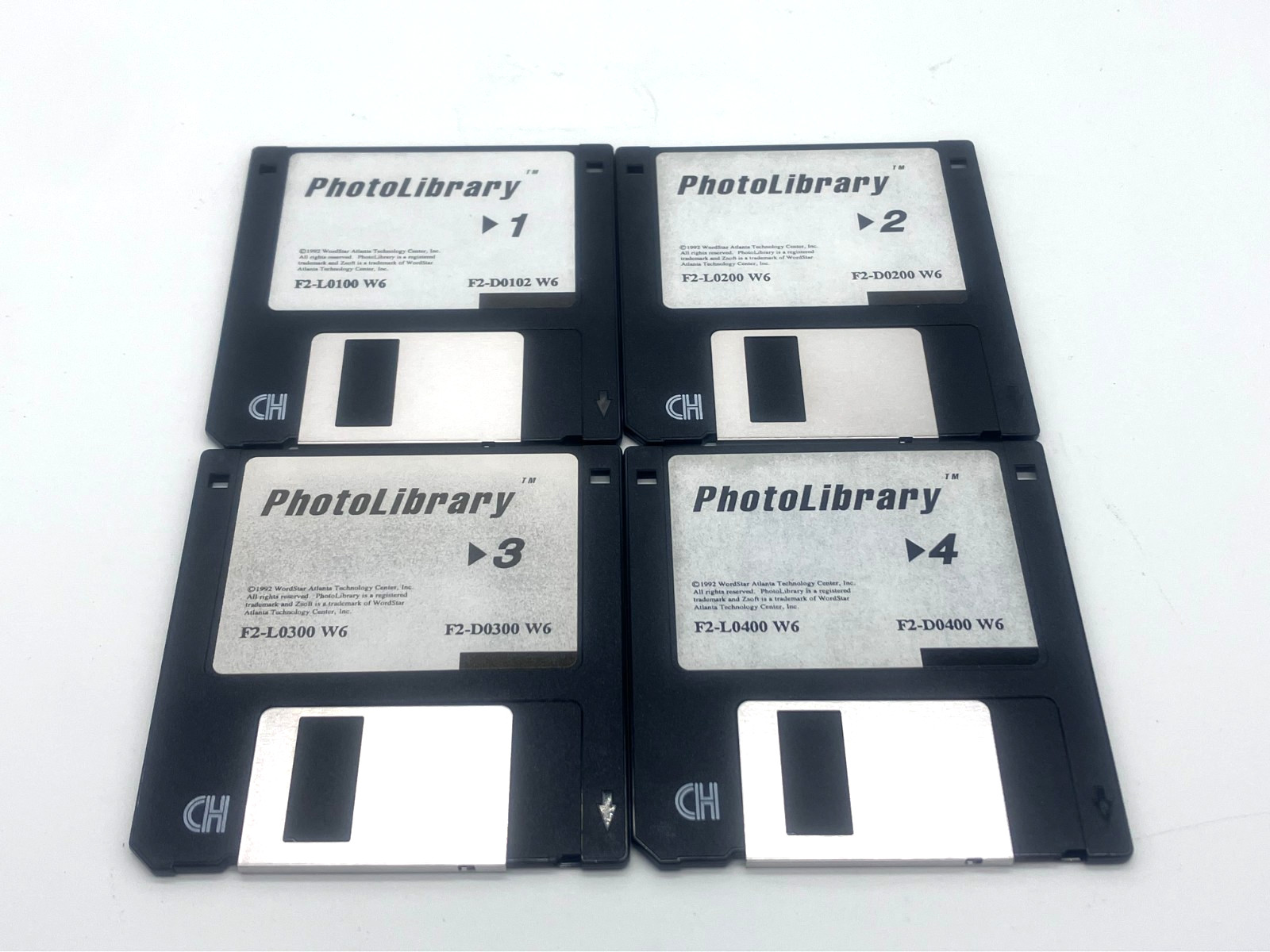 4 Vintage WordStar Photo Library 3.5" Floppy Discs