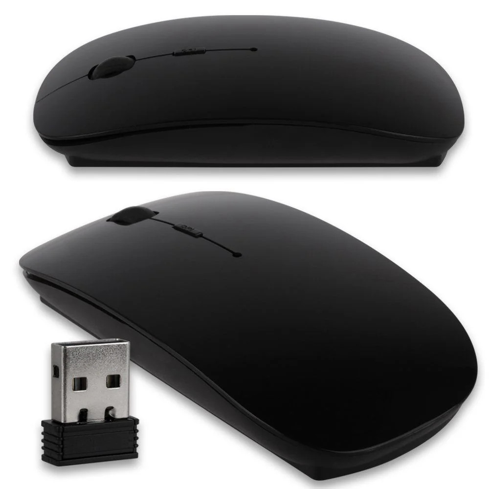 Wireless Mouse, Wireless Adjustable for PC Laptop (Black)