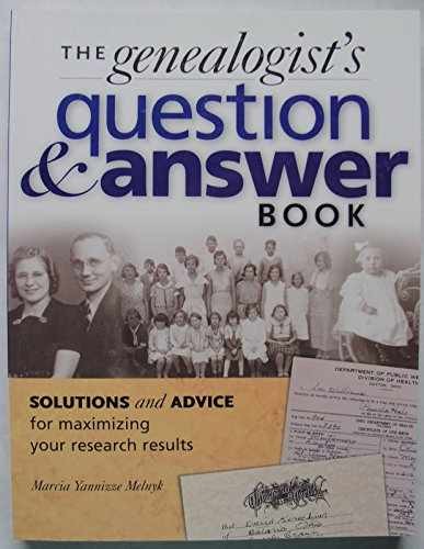 The Genealogist's Question & Answer - Paperback, by Melnyk Marcia - Very Good n