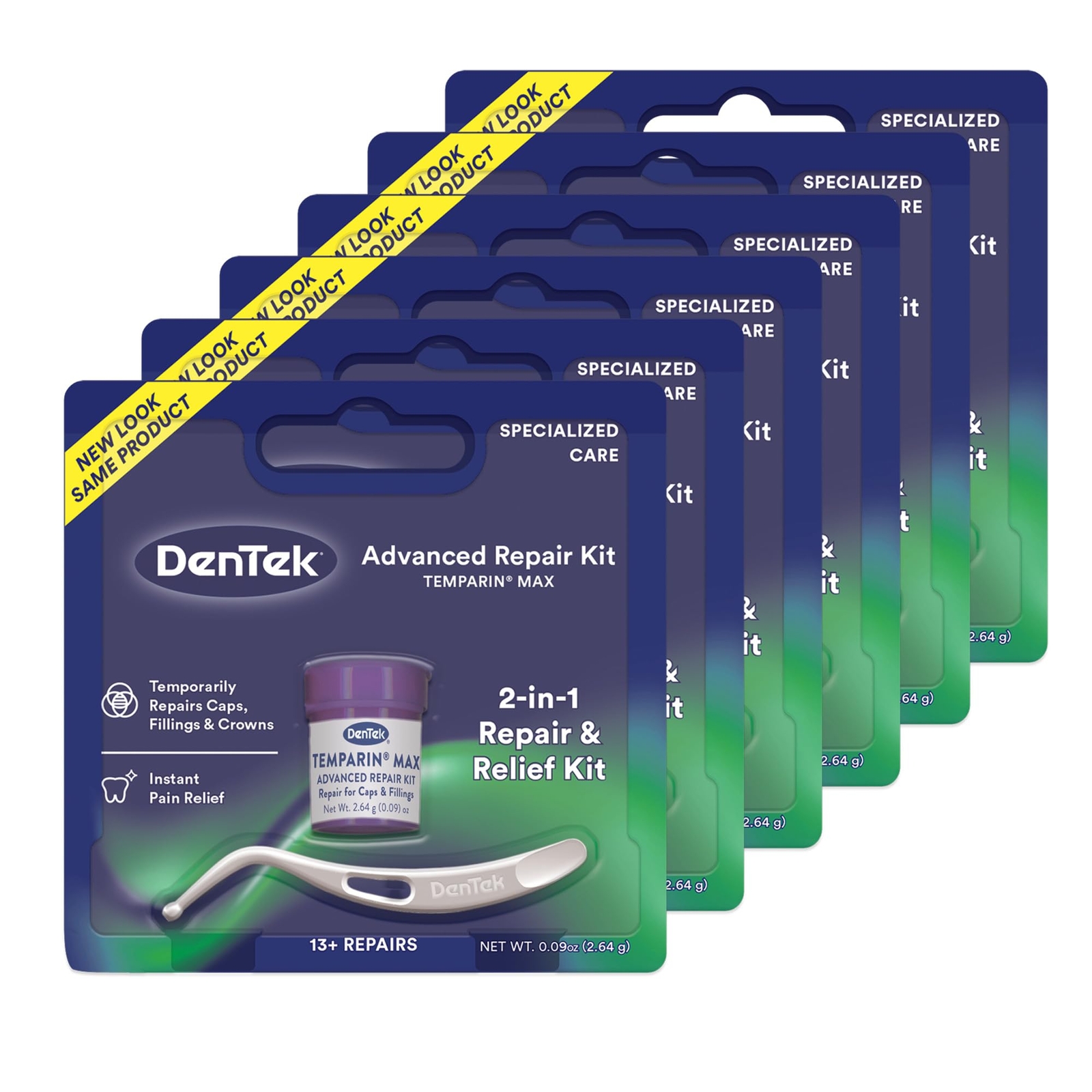 DenTek Temparin Max Repair Kit Pack of 6 Temporary Dental Filling Cap Crown