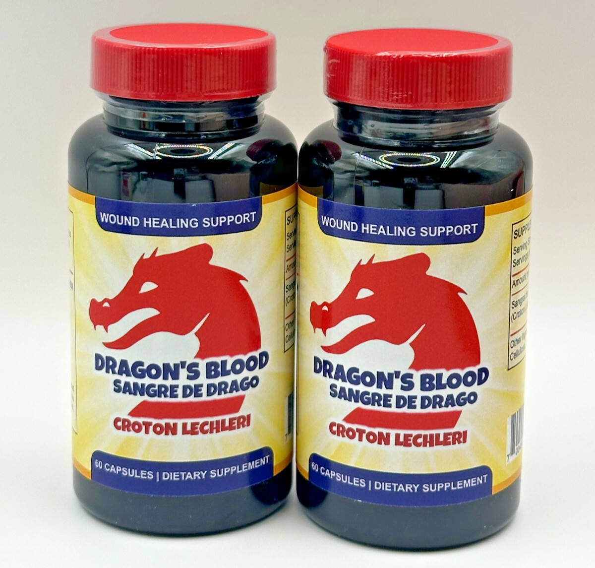 2 Sangre De Drago Dragon's Blood Tree Sap Pills Wound Healing Scar Defense Caps