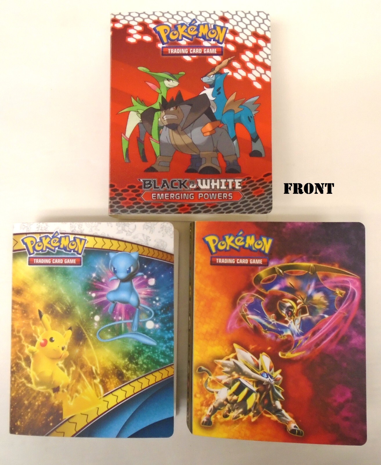 3 Pokemon Mini Binder Album Trading Cards Emerging Powers Shining Legends Sun
