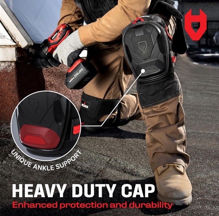 NoCry Professional Work Knee Pads for Construction w/Ankle Support ~ NC-SG-KP