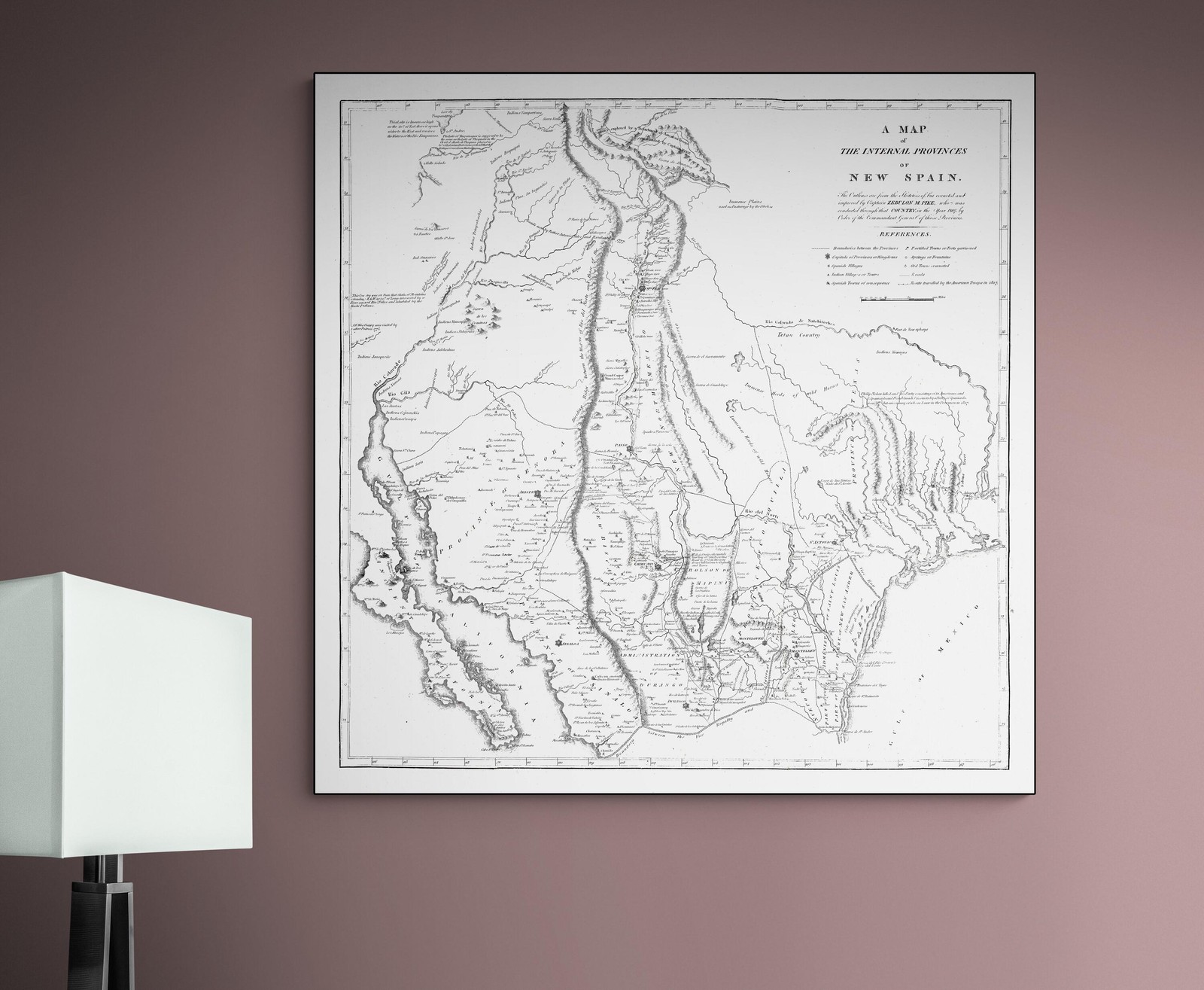 1810 Map of Pike’s Second Expedition – Texas & Southwest Exploration Print