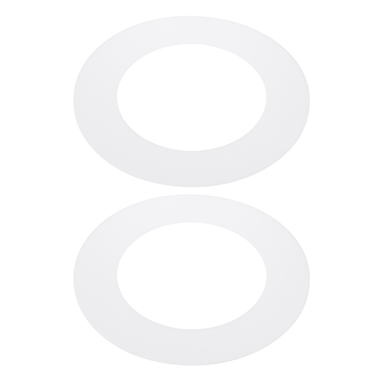 2Pcs 4.3" ID 6.7" OD Plastic Trim Ring Translucent Matte White Goof Rings