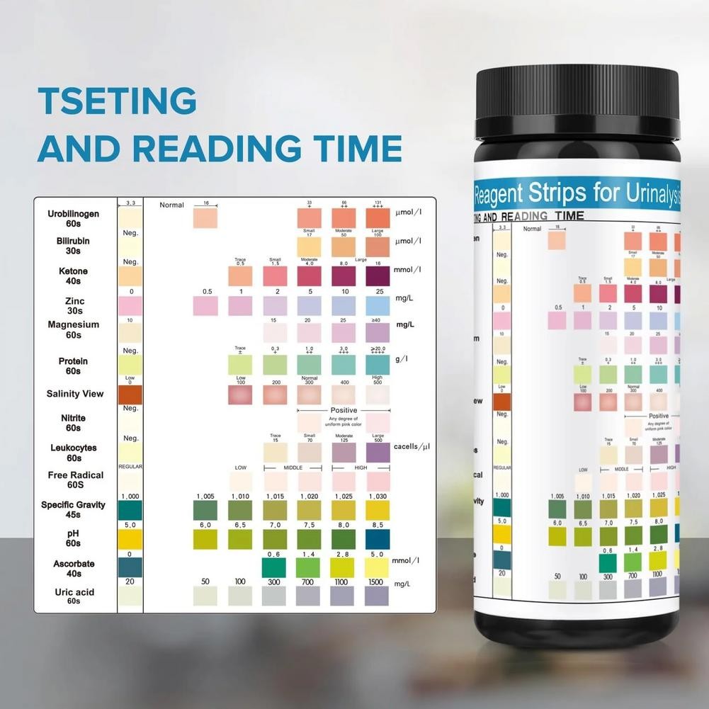 14-in-1 Urinalysis Test Strips 14 Parameter Urine Tests Strips for Leukocytes PH