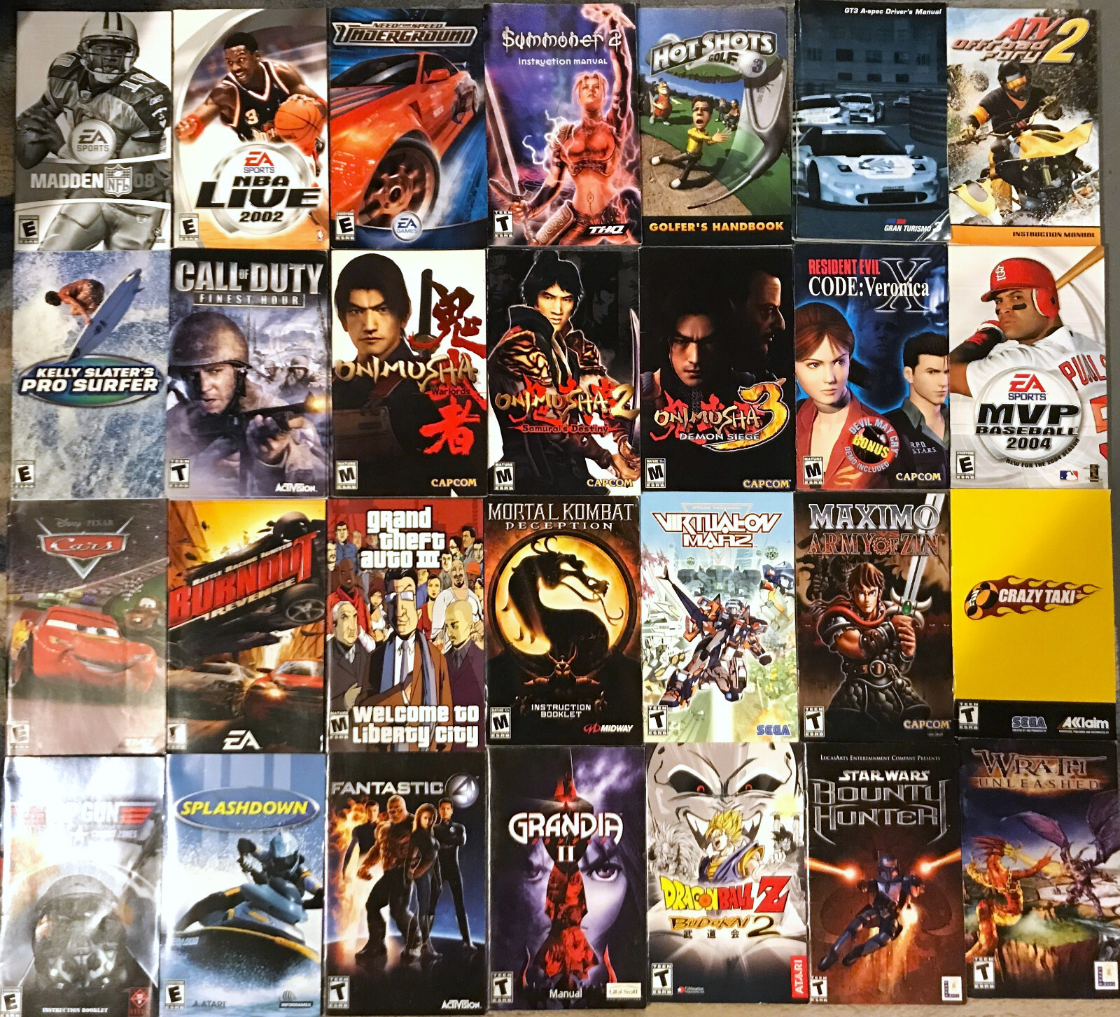 Authentic Playstation 2 PS2 Manuals Bookelts Only - Very Good -You Choose - B2G1