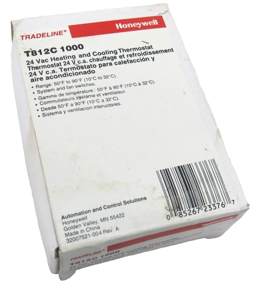 HONEYWELL HOME T812C1000 24 VAC HEATING/COOLING THERMOSTAT NEW