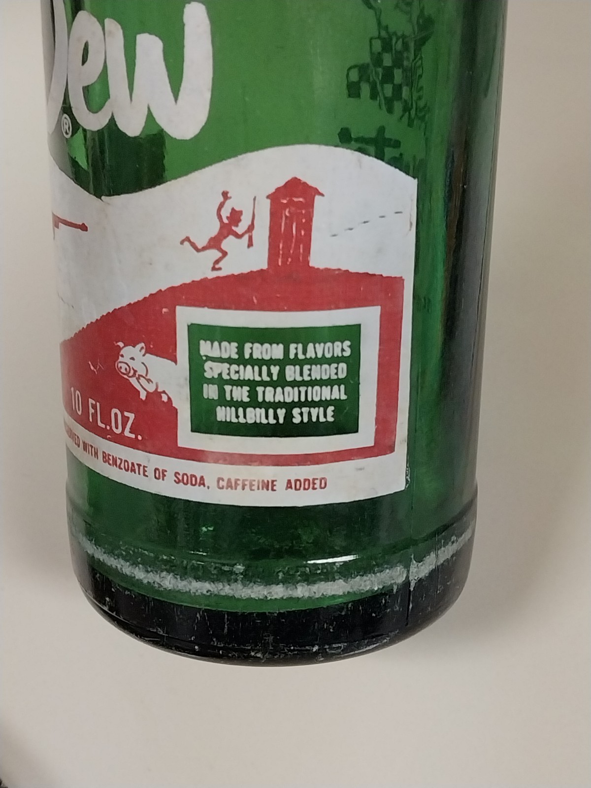 Vintage Mt. Dew Bottle 10 Oz 1960's