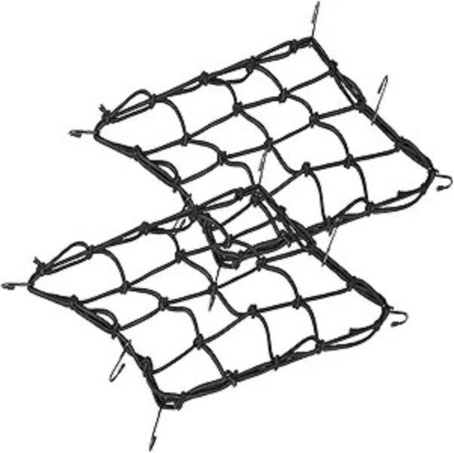 2-Pack Bungee Net Motorcycle Cargo Net, 12" x 12" Small Cargo Net Stretch to 24"