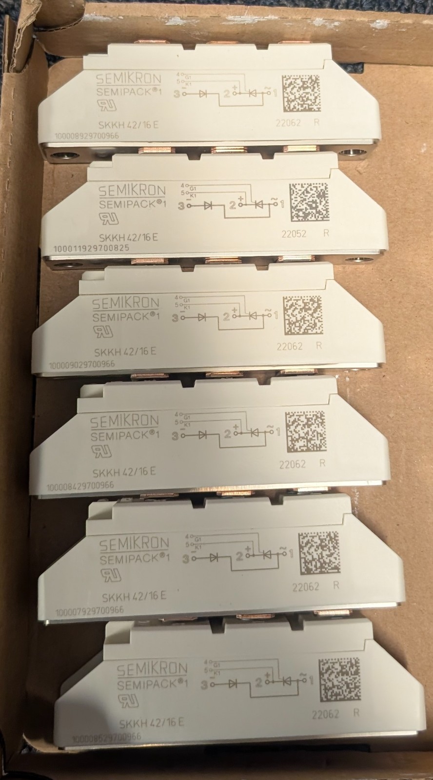 NEW Semikron Thyristor SKKH42/16E Power Module Supply SKKH 42/16 E , 07897922