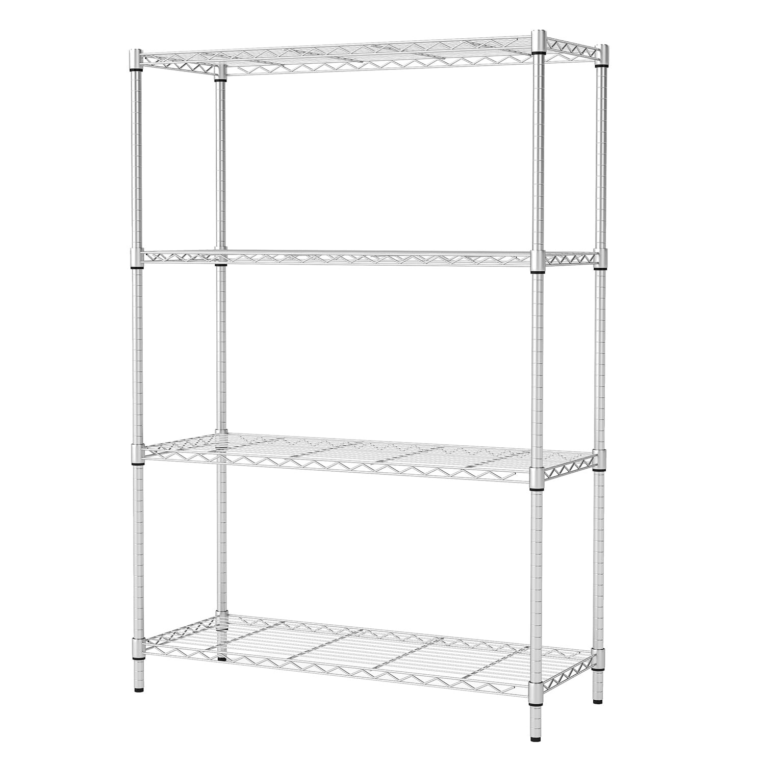 | 4-Tier Wire Storage Shelves | 36x14x54 | Chrome | with Adjustable Racks | H...