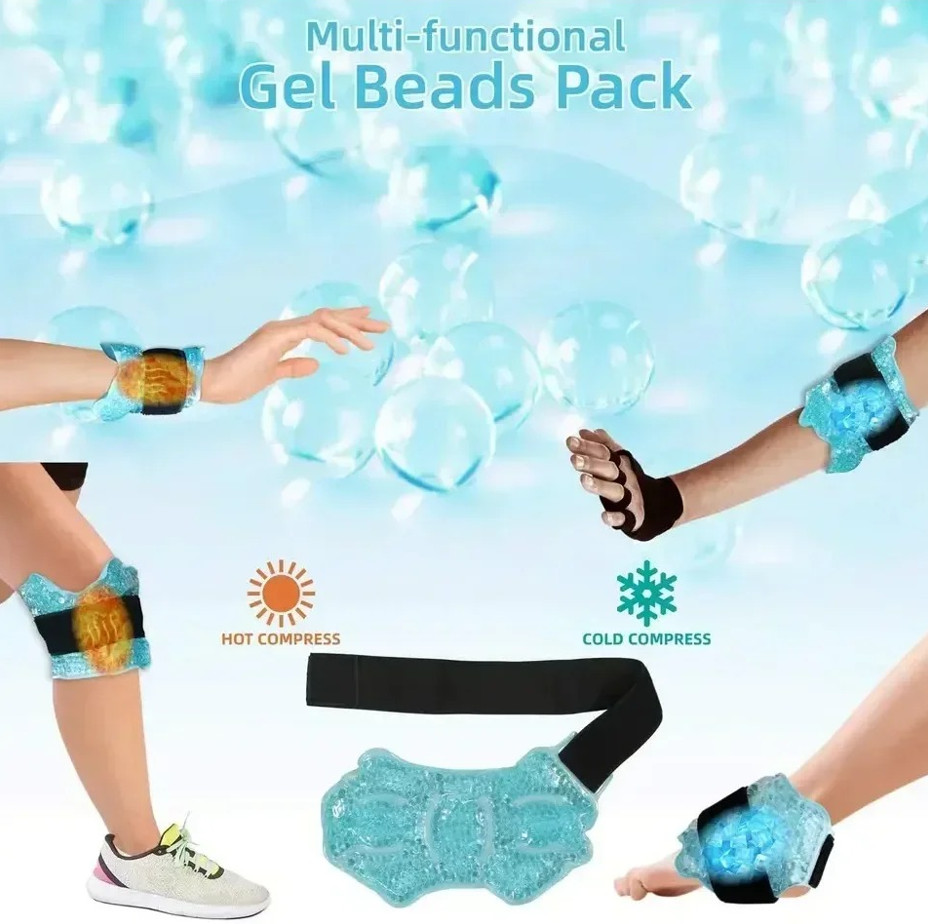 Ankle & Sports Foot Ice Pack Hot/Cold Gel Pack with Adjustable Wrap NEW