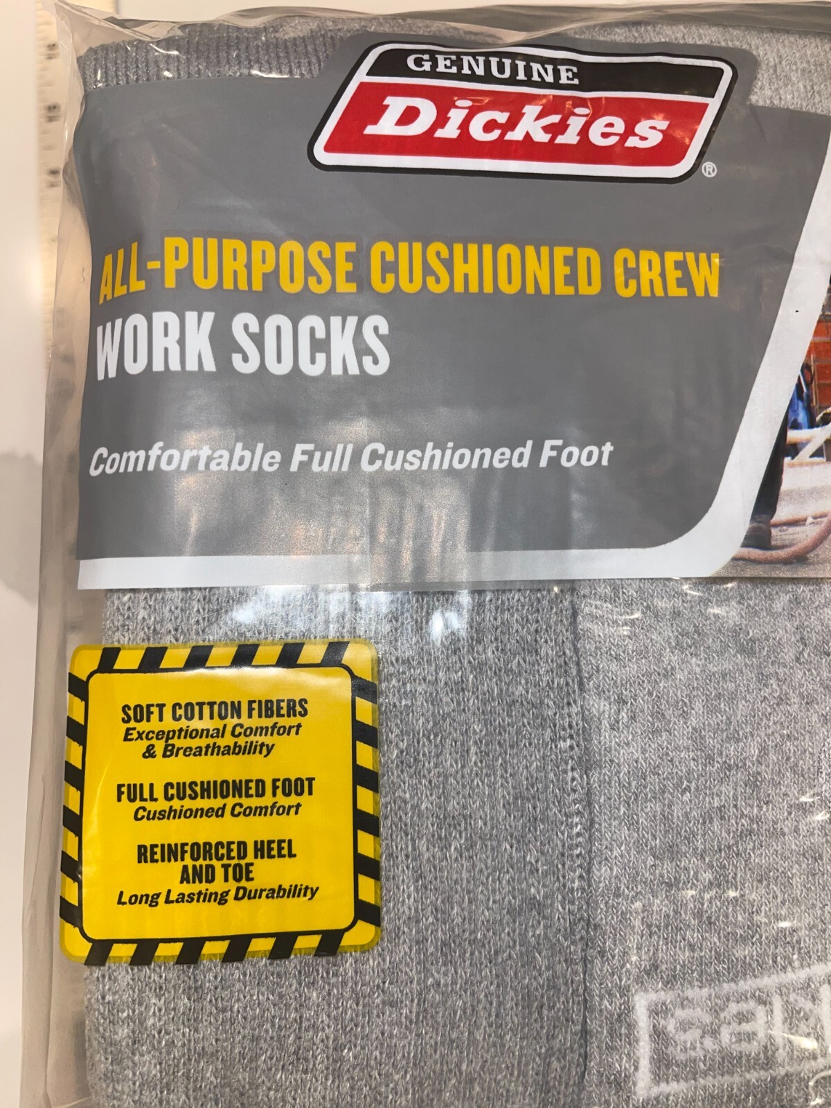2023 DICKIES GRAY ALL PURPOSE TUBE WORK FULL CUSHIONED SOCKS 3 PAIR SIZE 6-12