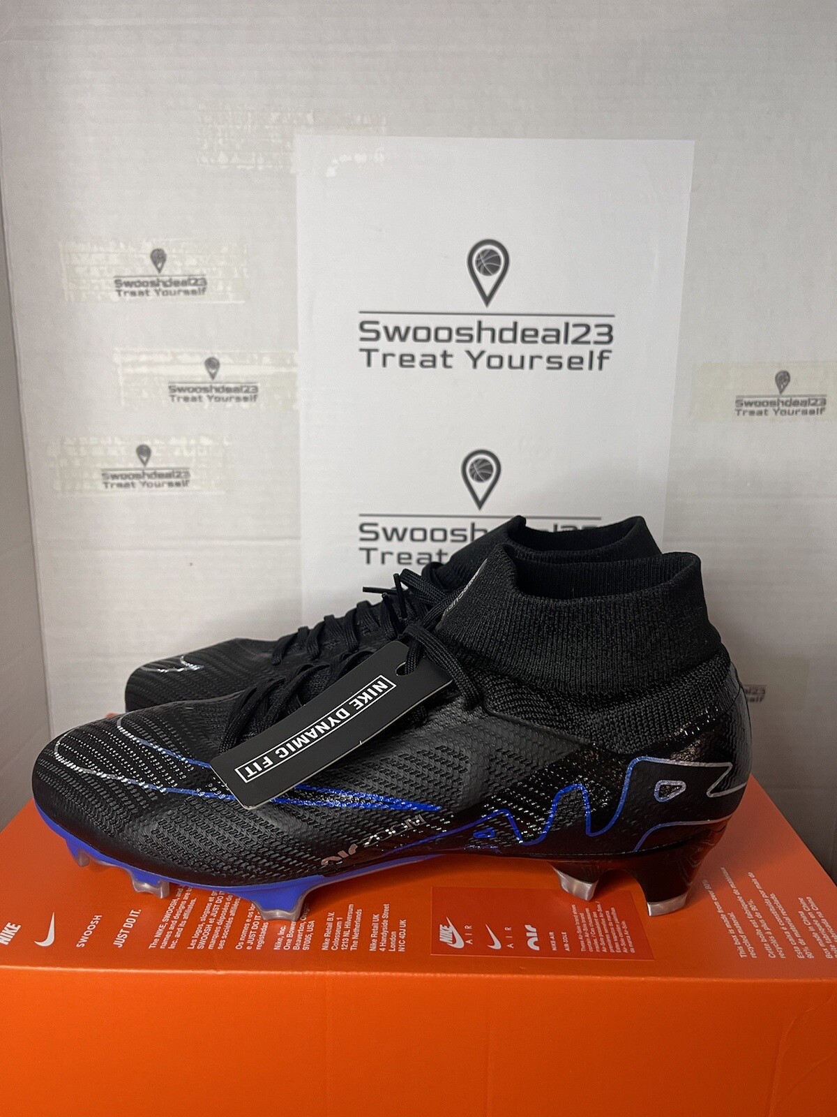 Express 📦 Nike Zoom Superfly 9 Pro FG Soccer Men's 13 Black/Blue DJ5598-040
