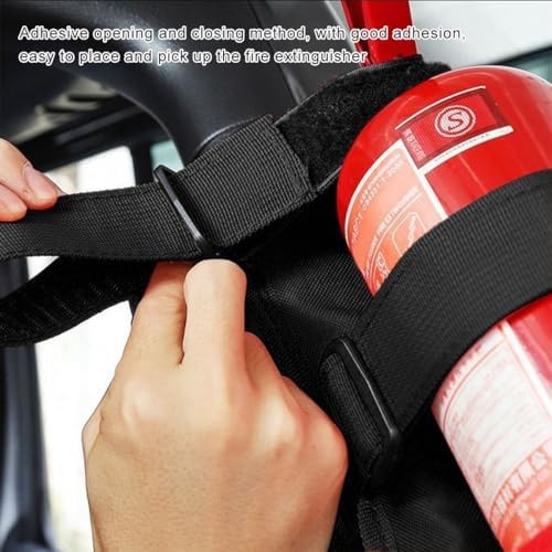 Fire Extinguisher Holder, Roll Bar Adjustable Extinguisher Strap Brackets wit...