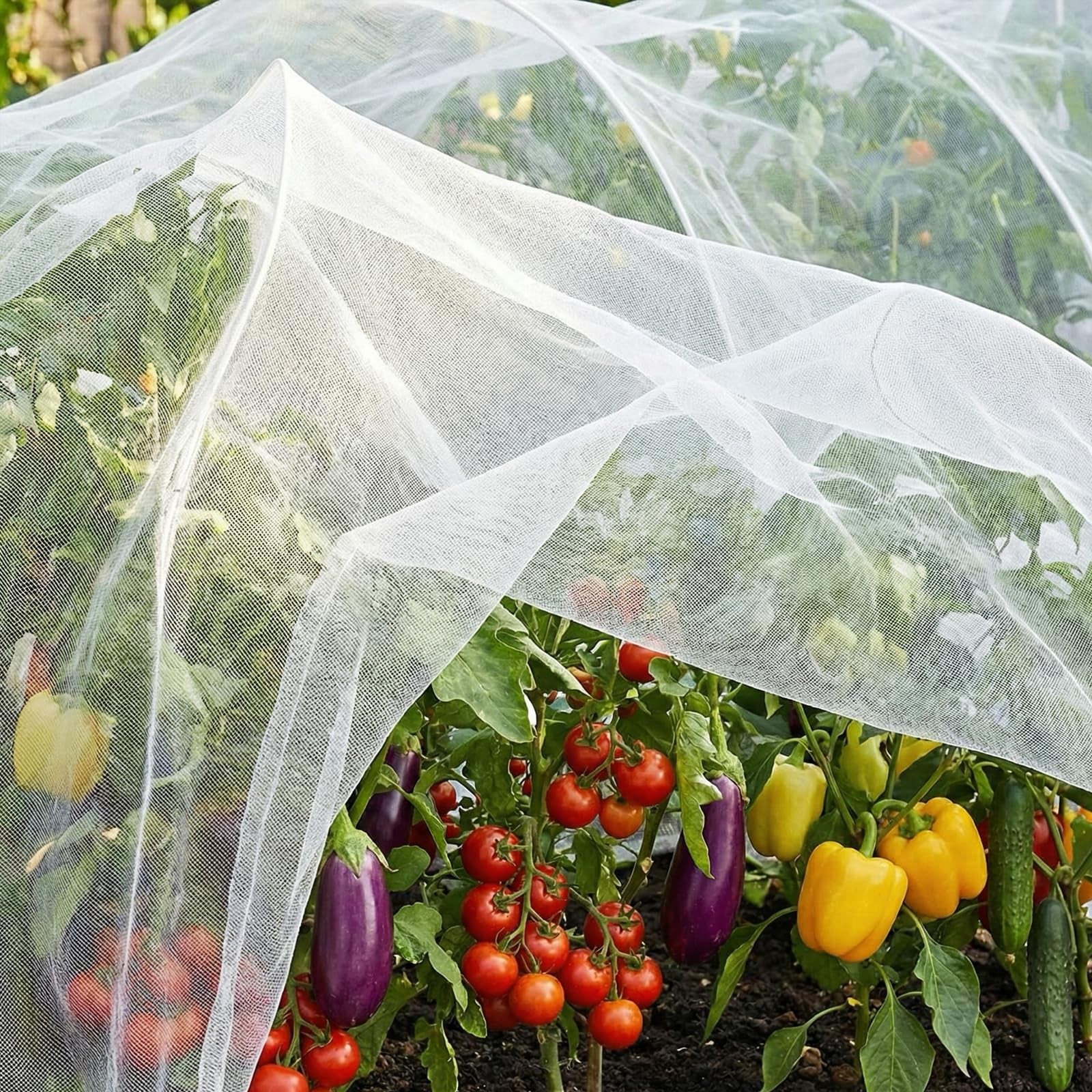 4FT x 10FT Garden Netting Ultra Fine Mesh Plant 10Ft x 4Ft, White