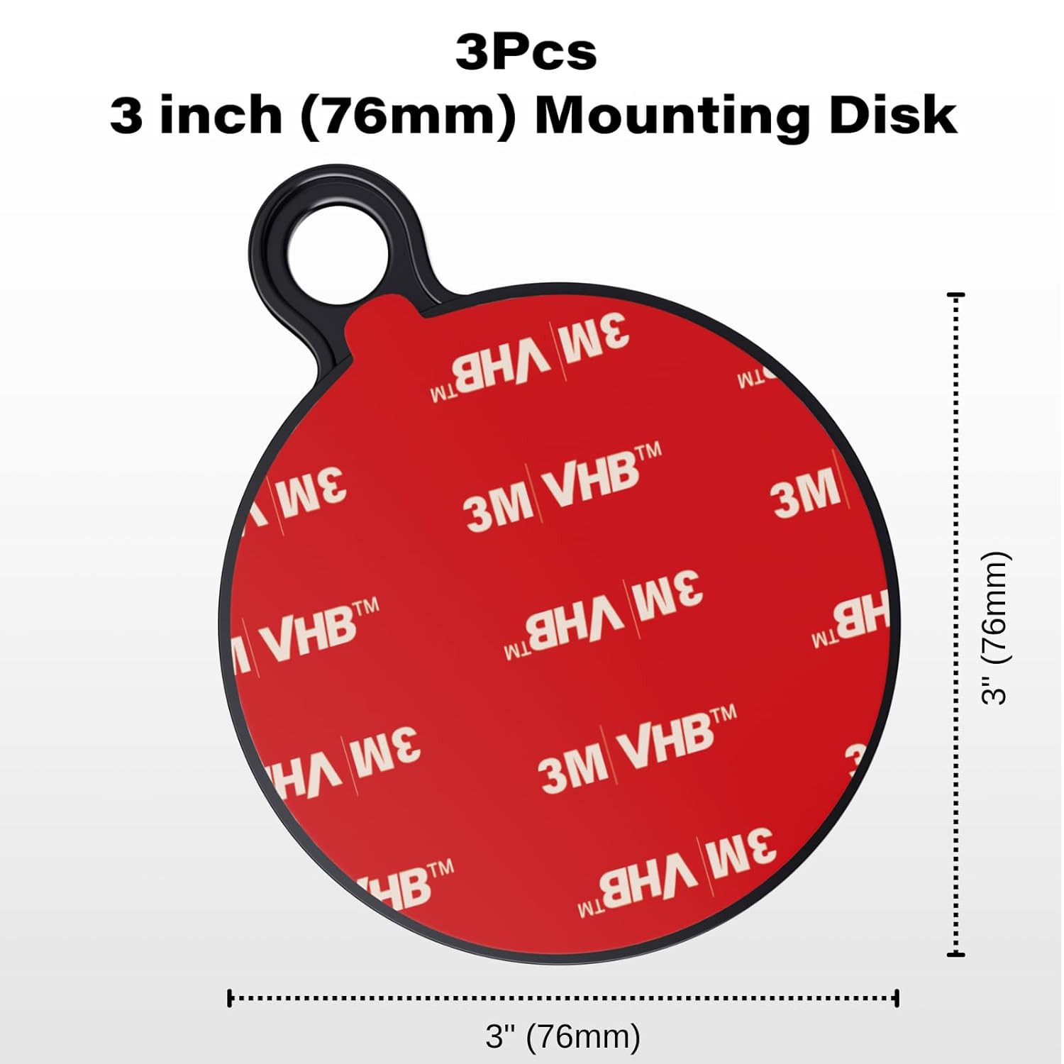 [3 Pack] Dashboard Pad Mounting Disk for Suction Cup Phone Mount Dash Cam Holder