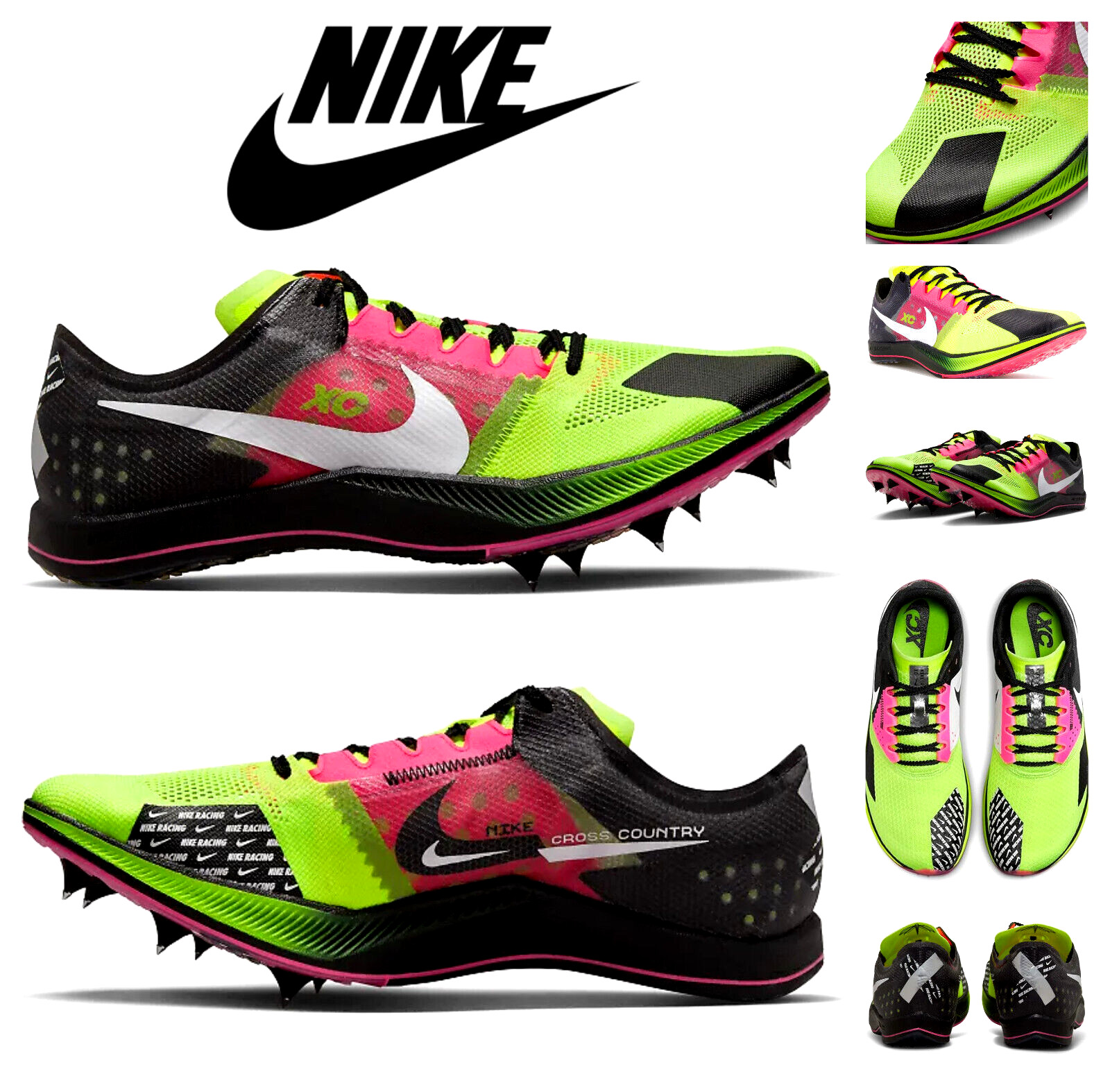NIKE ZOOMX Dragonfly XC Cross Country Shoes Mens Sz 15 Volt Black Pink NEW $160