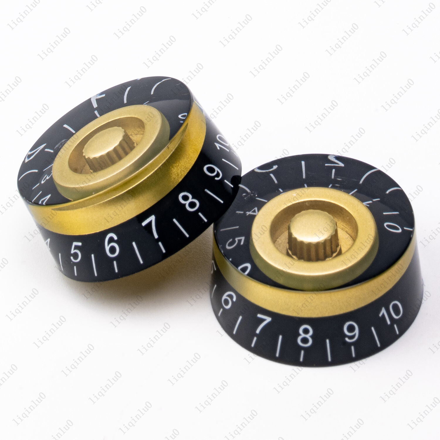 4 Pcs Gold/Black LP Guitar Control Knobs Speed Dial Knobs for SG Les Paul