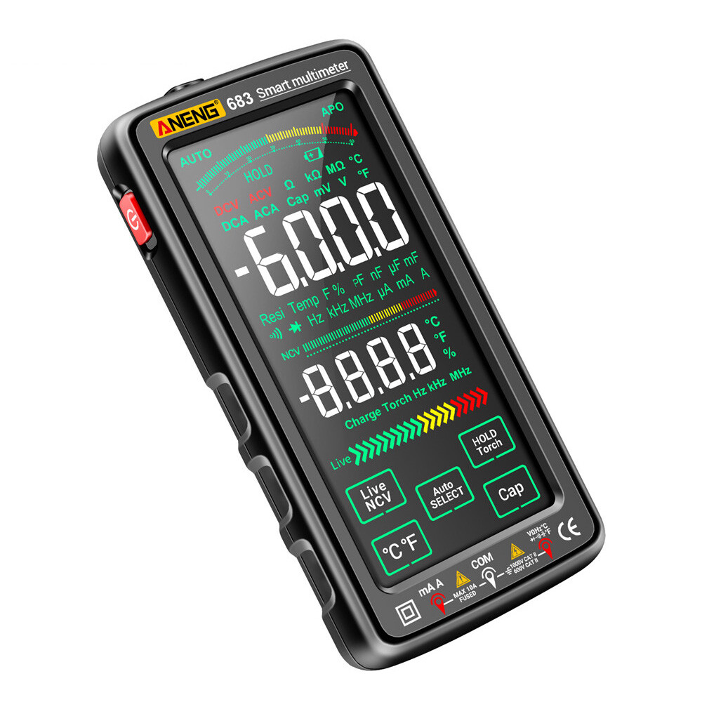 ANENG 683 6000Counts Large Touch Screen Digital Multimeter Burn proof Multimeter