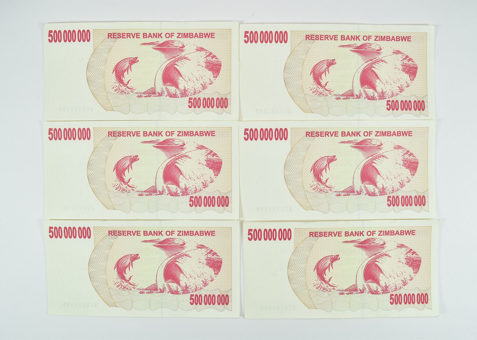 2008 Zimbabwe 500 Million Dollars Bearer Cheque