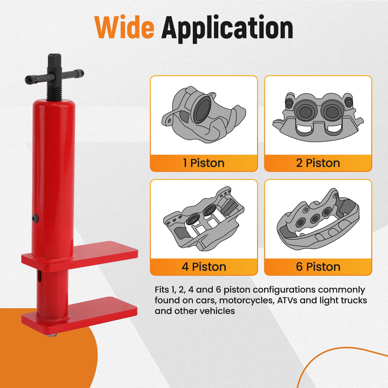 Brake Caliper Tool Multi Piston Brake Pad Spreader Tool Universal Heavy Duty